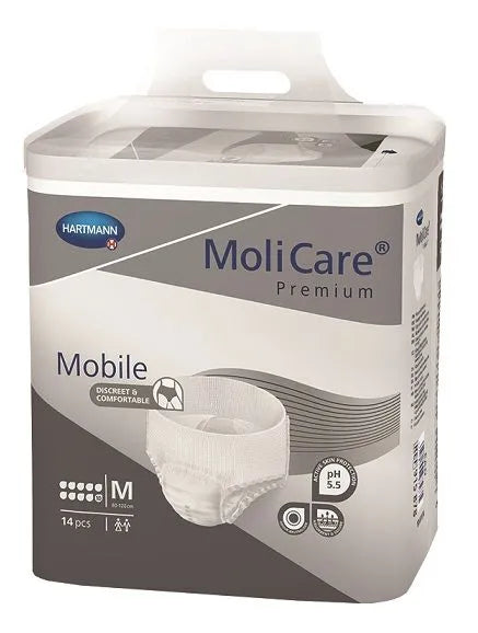 Molicare Premium Mobile 10 Drops Medium Waist 80 120cm Unisex 2626 Ml