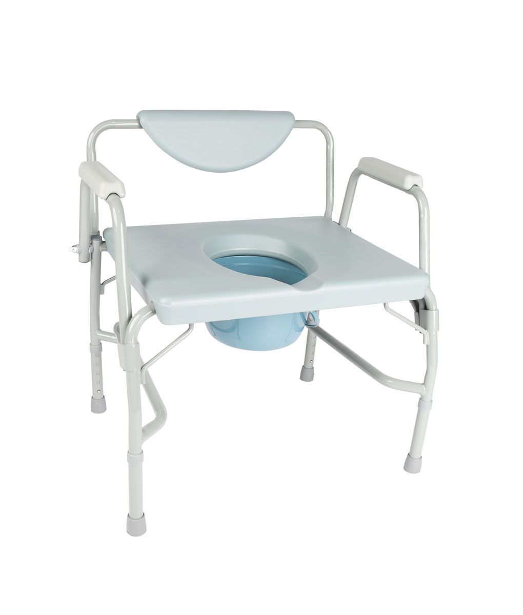 3 in 1 – Bariatric Drop Arm Commode Chair