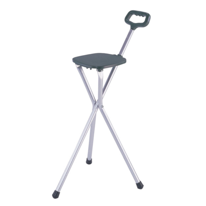 Walking Stick Folding Seat Green