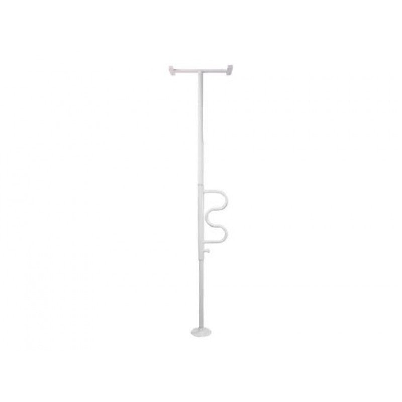 Security Pole - Curved Grab Bar (Black or White)