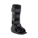 Black orthopedic boot with straps on a transparent background