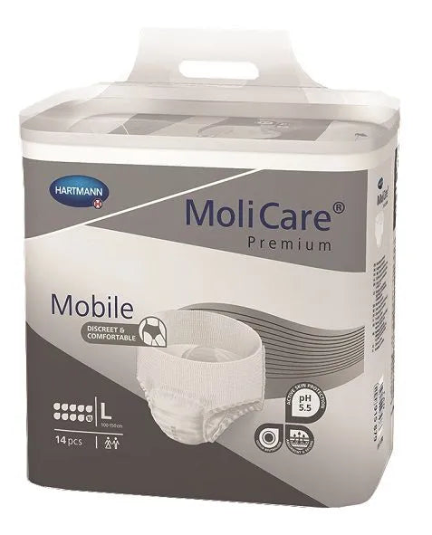 Molicare Premium Mobile 10 Drops Large Waist 100 150 Cm Unisex 2616ml