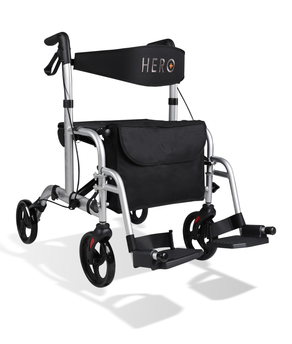 Hero Medical 2-in-1 Seat Walker/Wheelchair