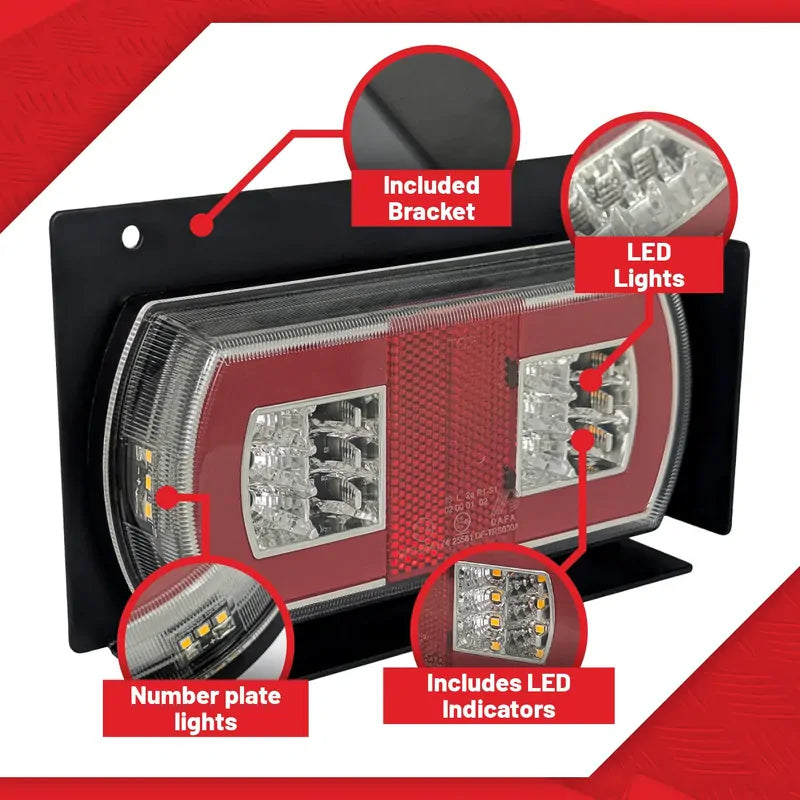 DIY Plug And Play Led Light Kit Suits Motorbike and Mobility carriers - Brackets included for mounting