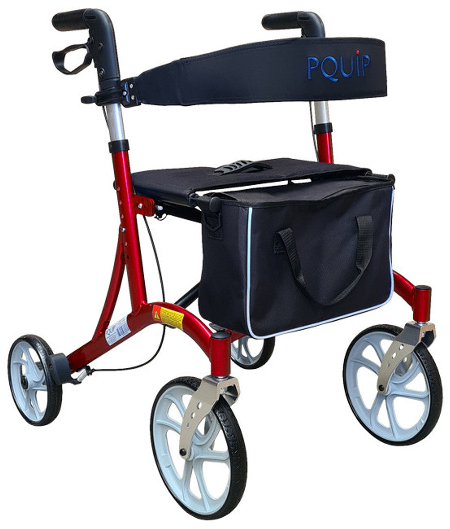 PAB821 10” X-FOLD ROLLATOR w/ PADDED SEAT