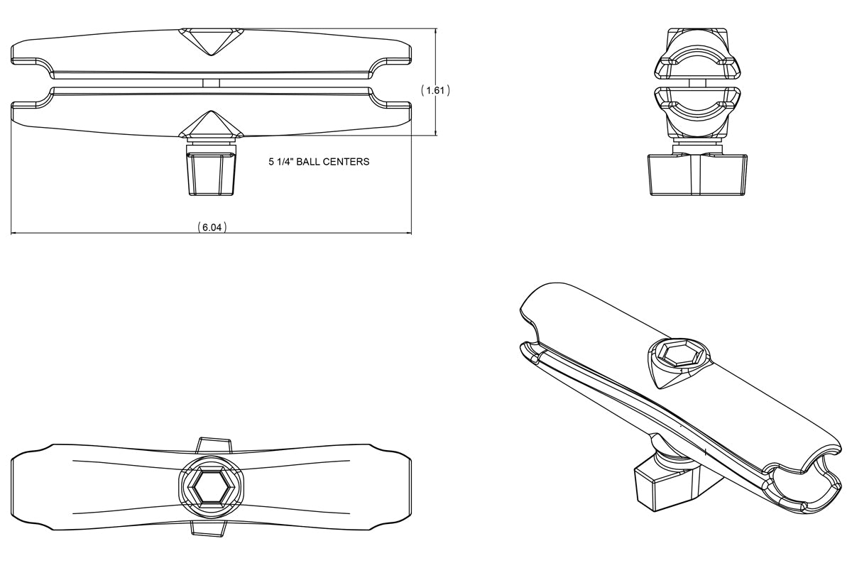 Double Socket Arm - B Size Long