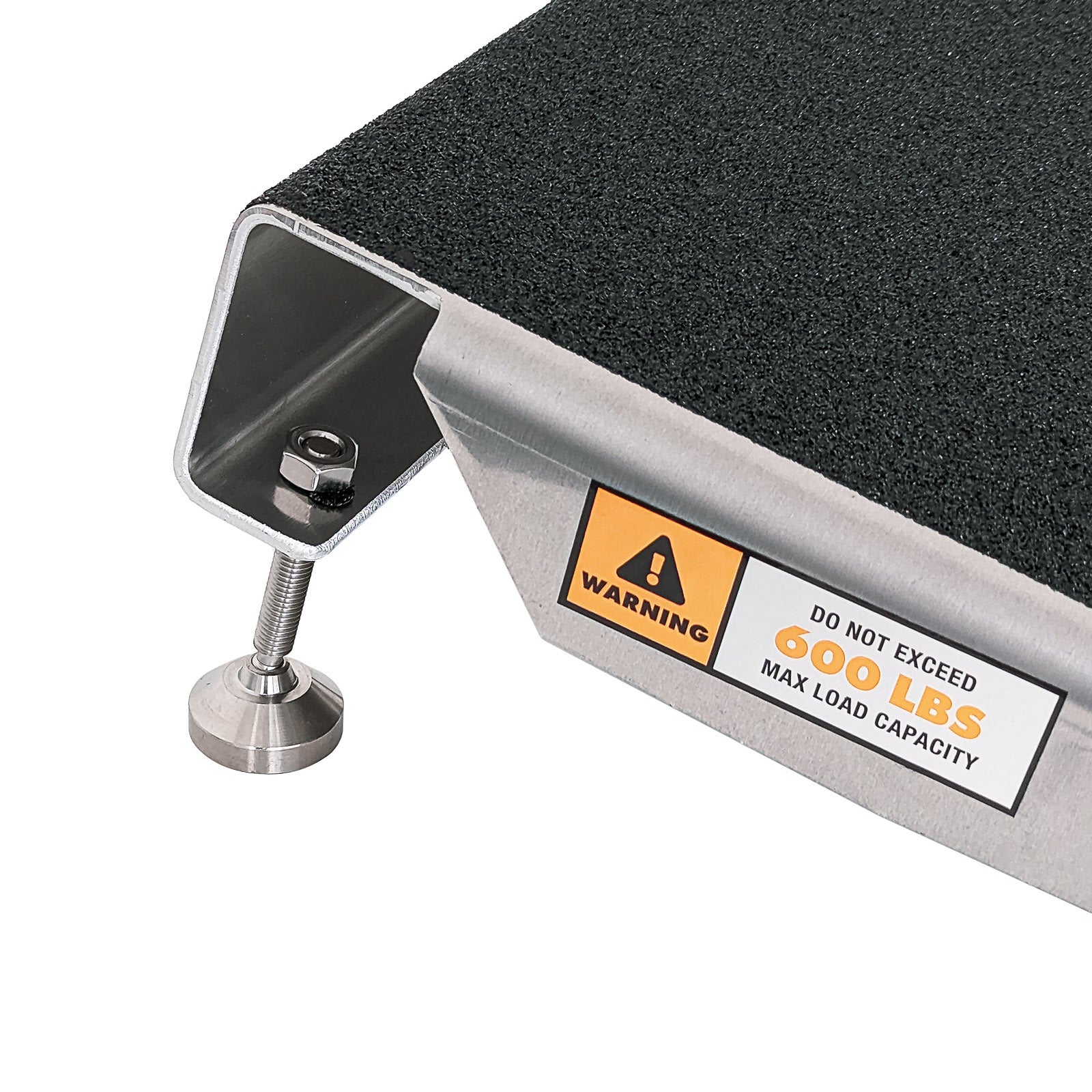 Ramptec Aluminium Adjustable Threshold Ramp 76Cm X 76Cm 272Kg Capacity - With Grit Tape