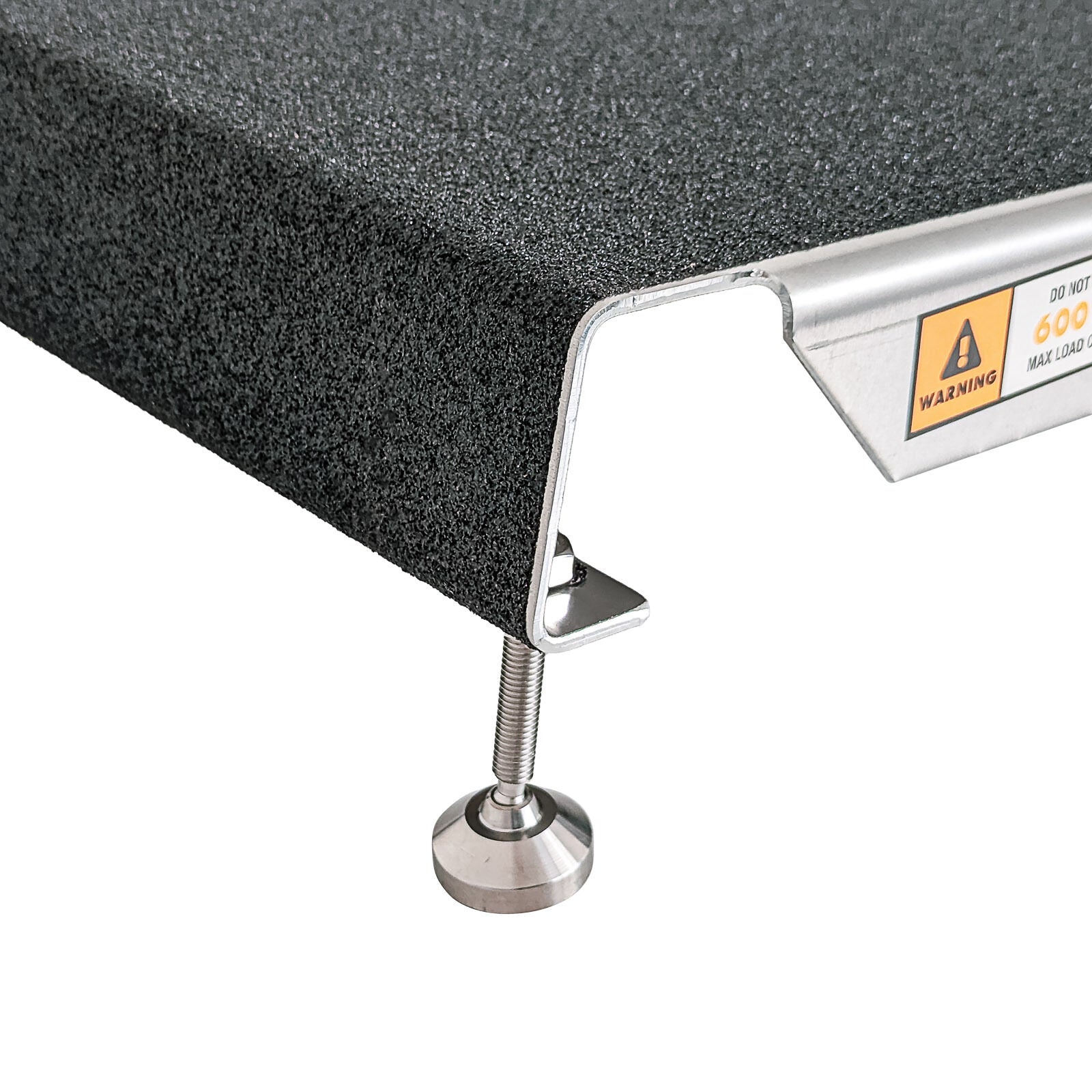 Ramptec Aluminium Adjustable Threshold Ramp 76Cm X 76Cm 272Kg Capacity - With Grit Tape