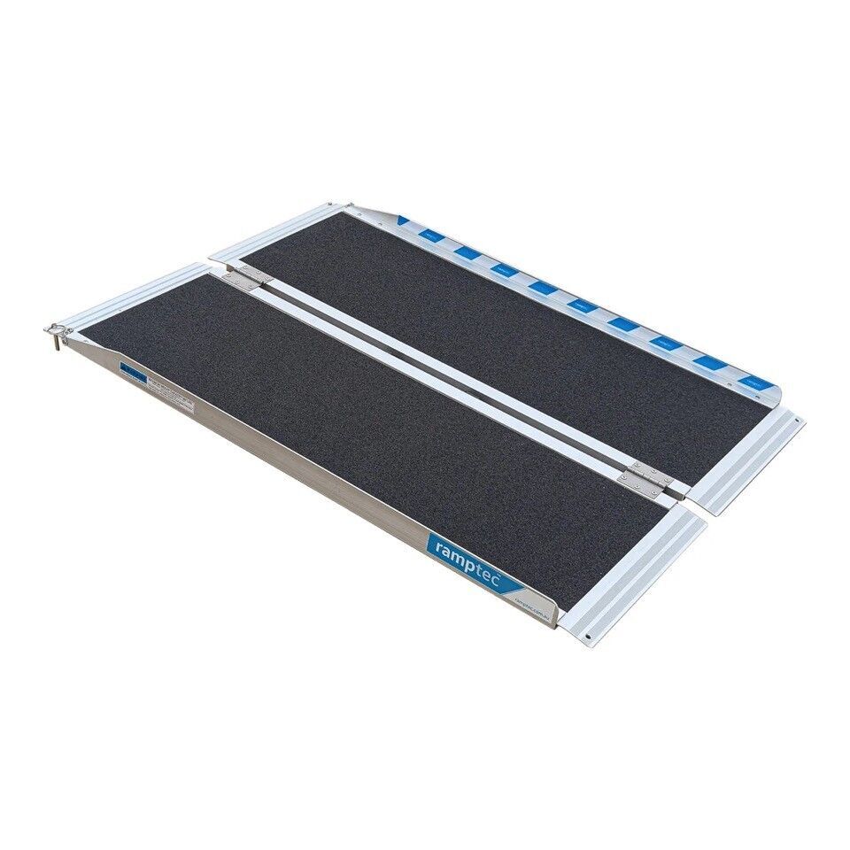 Ramptec 5 Foot Aluminium Wheelchair / Scooter Ramp Portable 86cm Wide with Grit Tape