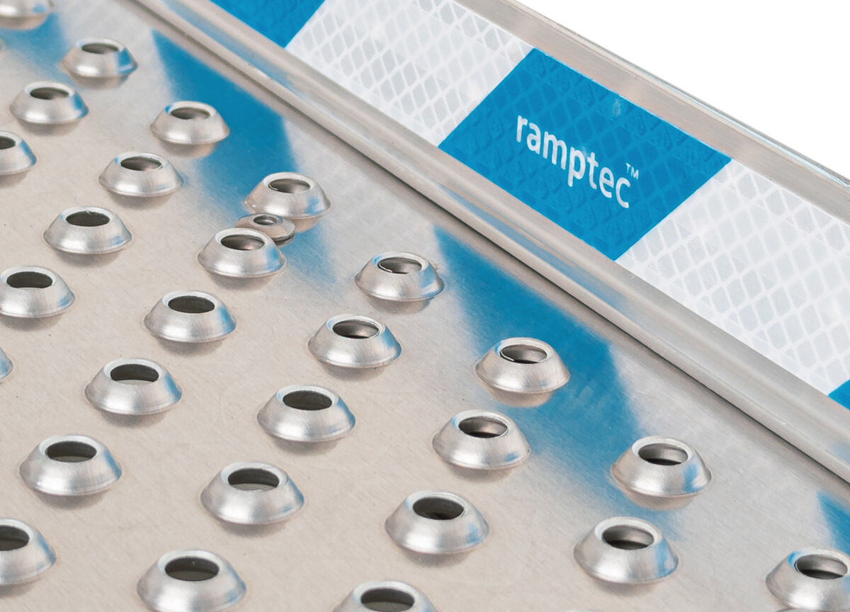 Ramptec 4 Foot Aluminium Wheelchair / Scooter Ramp Portable - Punch Plate