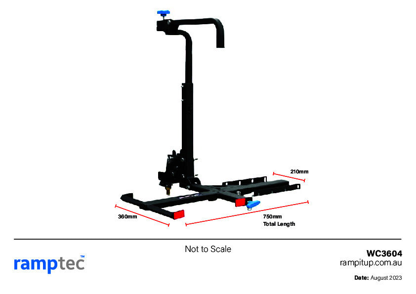 Wheelchair Carrier - Attaches To The Rear Tow Bar