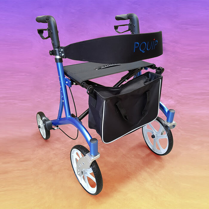 PQUIP Heavy Duty Euro 10" Front X-Fold Rollator