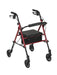 Drive - Adjustable Seat Height Walker / Rollator Spirit Red R8RDHAAU by Drive