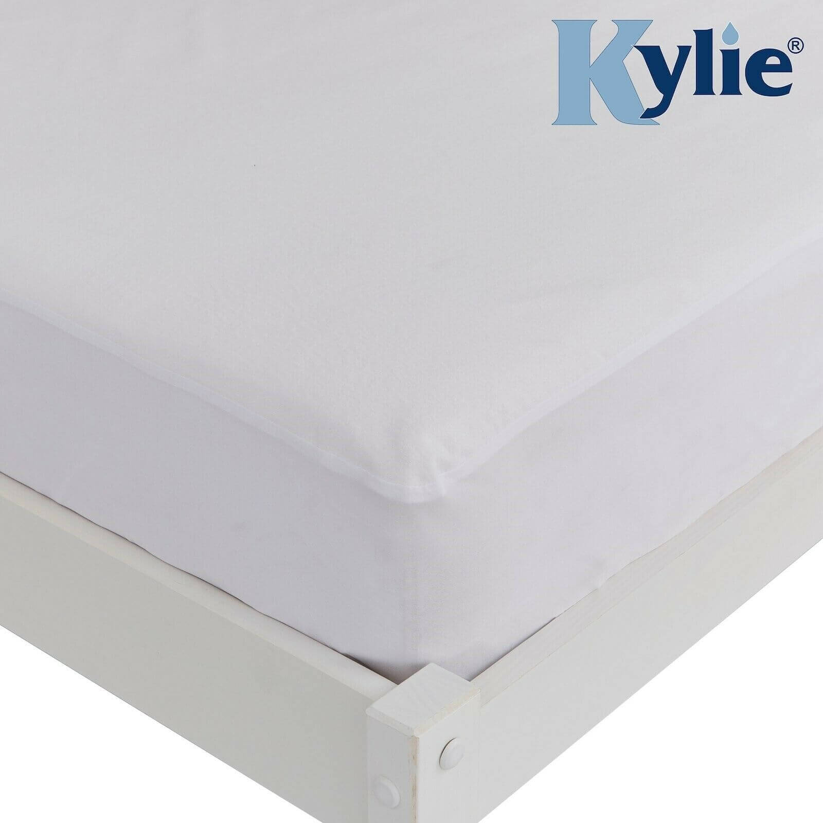 Kylie Bed Fitted Mattress Protector: Available in Single, Double, Queen & King Single