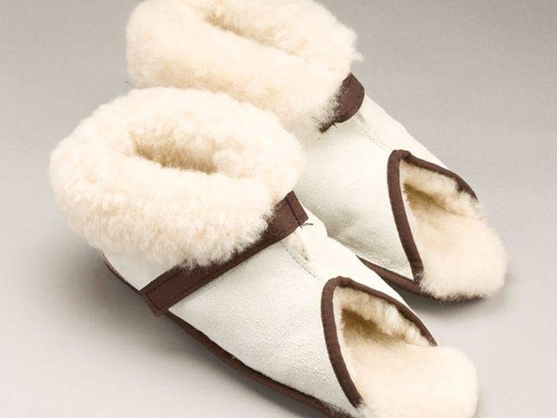 Care Quip - Sheepskin Slippers Open Toe by Care Quip