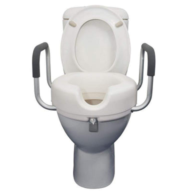 Raised Toilet Seat with Armrests 5cm SMBF1210B by SAFETY & MOB