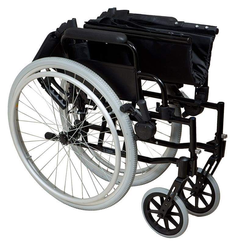 Lightweight Self-Propelled Wheelchair Black Frame SMW100 by SAFETY & MOB